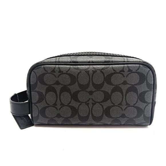 COACH Signature 2515 Black PVC Leather - Mens Clutch Bag - Picture 1 of 10